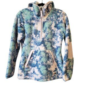 The North Face Women Campshire Pullover Fuzzy Hoodie Pastel Print Sweater Cozy